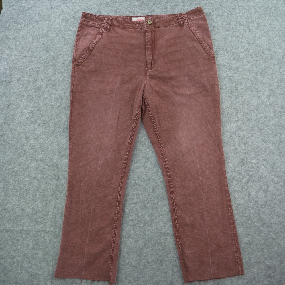 Anthropologie Pants Womens 14 Red Vintage Classic Kicks High Rise Crop New
